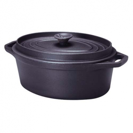 Cocotte ovale en fonte noir 27cm