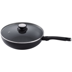 Poêle wok Salsa 28cm + couvercle