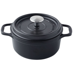 INVICTA - Cocotte ronde en fonte noire 24cm