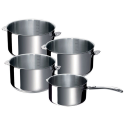 Série de 4 Casseroles en inox BEKA EVOLUTION avec 1 manche