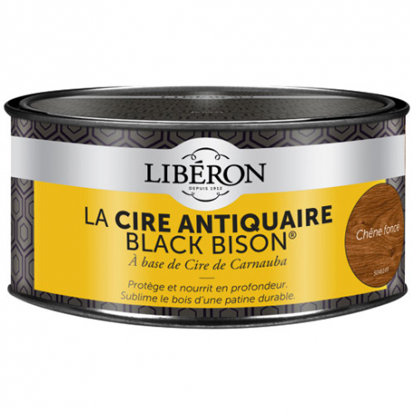 Cire Black Bison Liberon chêne foncé 500CC 