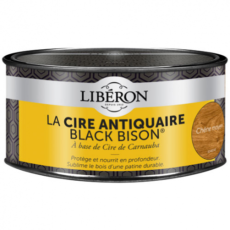 Cire Black Bison Liberon chêne moyen 500CC